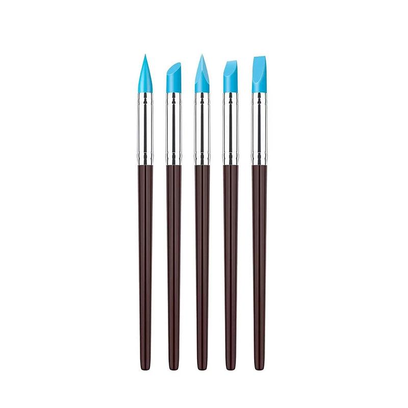 Dual-Ended Nail Art Dotting Pen & Wax Pencil Set - 5 Pieces