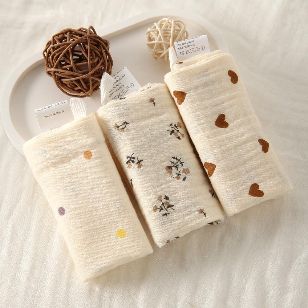 New 4-Layer Pure Cotton Baby Cotton Washcloth Soft Absorbent Square Towels Gauze Cotton Baby Towels Newborn Burp Cloth