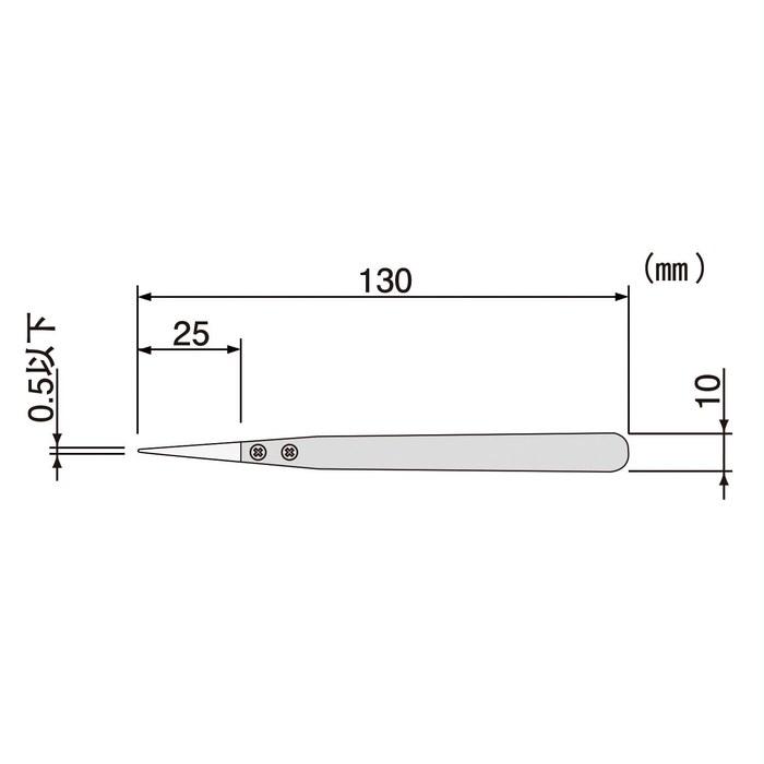 Engineer Ceramic Tweezer PTZ-51/61-0411-28 Silver
