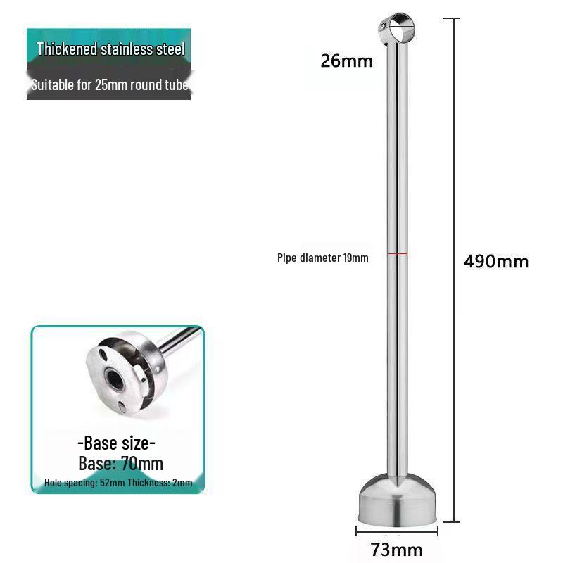 Extra Long Stainless Steel Ceiling Mount Drying Rod Bracket.