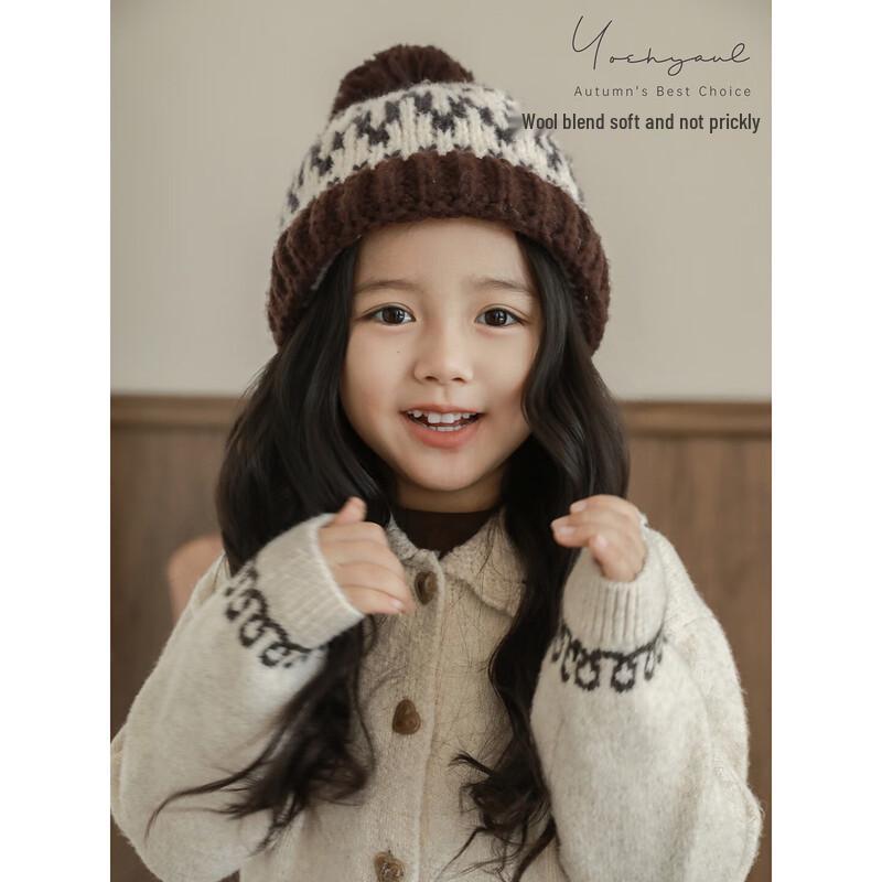 YouYou Girls' Wool Blend Retro Cardigan Sweater