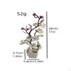 Artificial Plum Blossom Bonsai Pot Desktop Faux Potted Plant for Home