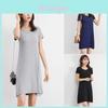 Women's Summer Short Sleeve Casual Sundress Tops Mini T-shirt Dress In Vibrant Modal