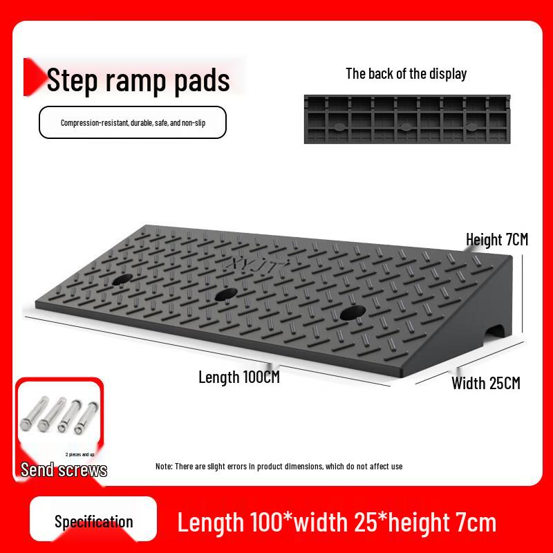 Jundingying Heavy-Duty Solid Rubber Curb Ramp