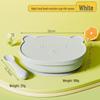 Silicone Baby Bowl with Lid, Food-Grade Suction Cup, Anti-Fall, Little Bear Design