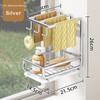 Kitchen Dishcloth Storage Rack Rag Holder Dish Brush Drying Hanger with Removable Drain Pan Dishwashing Cloth Sink Drain Rack