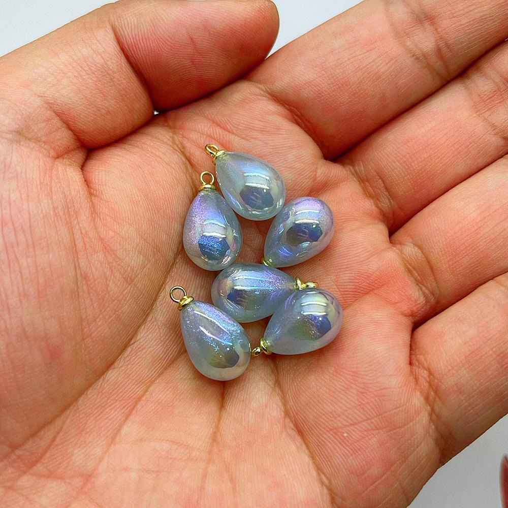 10x14mm Colorful Teardrop Imitation Pearl Beads for DIY Bracelet Jewelry Accessories