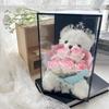 Teddy Bear with Soap Rose Bouquet Gift Box for Valentine's, Birthday, or 520 Day for Girlfriend