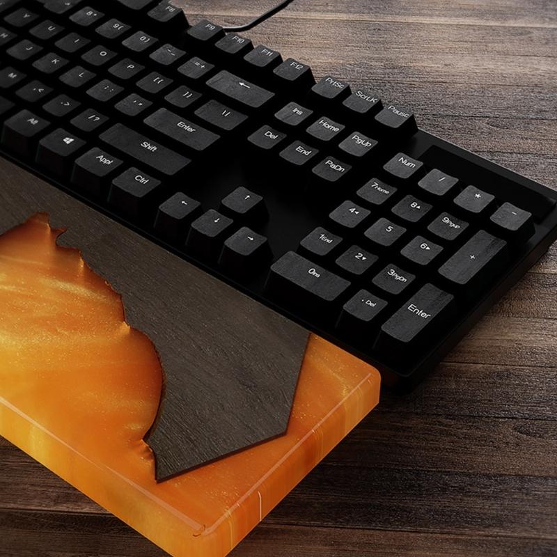 Silicone Keyboard Wrist Rest Pad Mold Wrist Support Resin Mold Rectangle Epoxy Casting Mold for DIY Crafts Home Decors