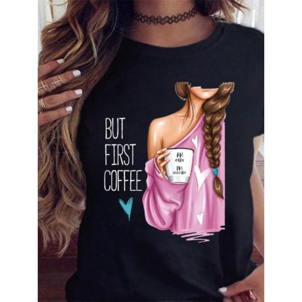 Maycaur Hot Sales Printed Female Tshirt Women Fashion Graphic Printed T-Shirt Harajuku Korean Style Short Sleeves Clothes Female