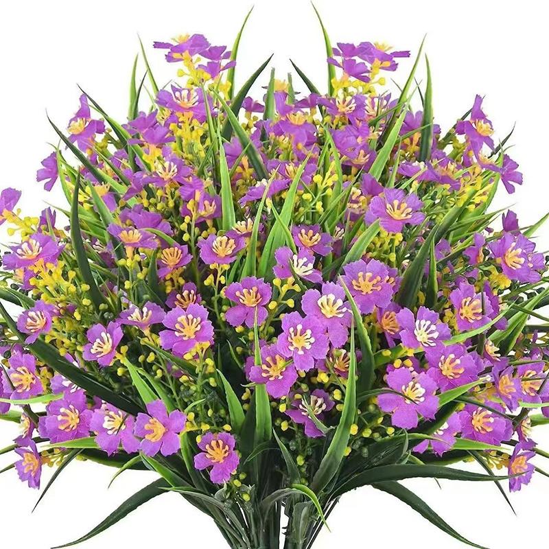 1pc Outdoor Artificial Flowers UV Resistant Fake Plant for Garden Yard Wedding Decor Spring Summer Shrub Plastic Flowers