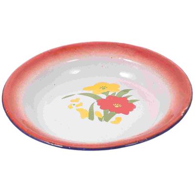 Assiettes Assiette Émail Bol Émail Batterie de Cuisine Service Dîner Camping Vintage Plat Plats Plateau Dessert Vaisselle Japonaise Service à Fruits Salade