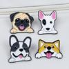 Kawaii Shar Pei Spot Brooch - Cute Cartoon Animal Metal Badge Accessory