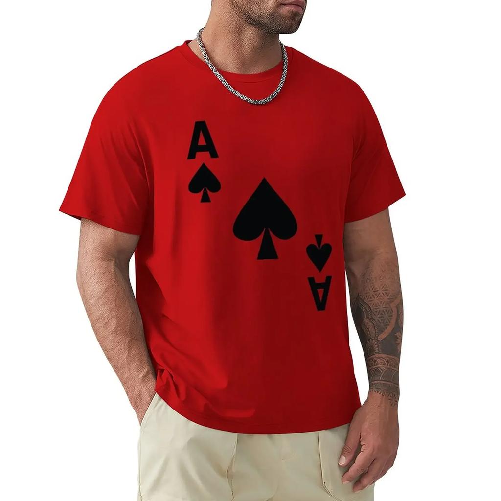 Ace of Spades poker playing card costume T-Shirt heavyweights summer top cute tops plain black t shirts