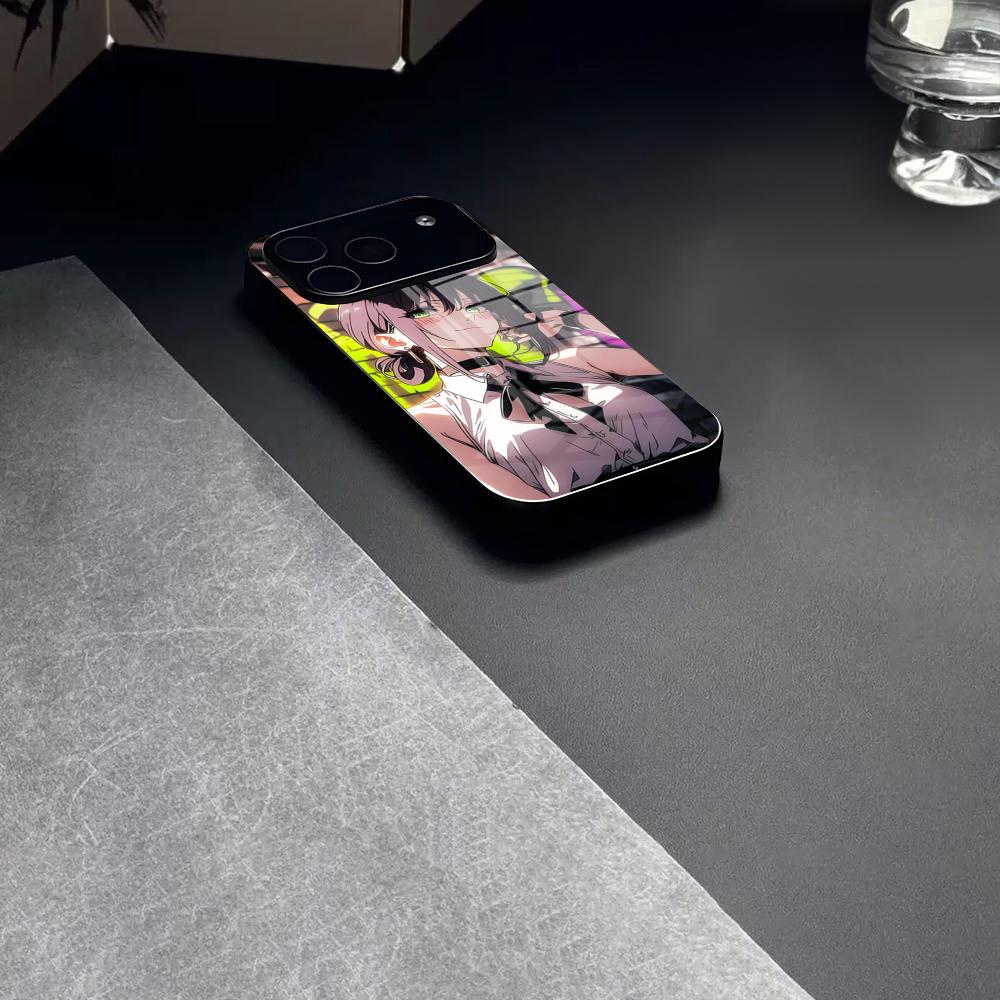 Reze Beauty Japan Anime Phone Case Tempered Glass For IPhone 17 15 16 14 12 13 11 Pro XS Max Plus Mini Cover