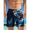 Fashionable Comfortable Plus Size Drawstring Loose 3D Shorts Men Creative Colorful Summer Leisure Holiday Cool Daily Versatile Shorts