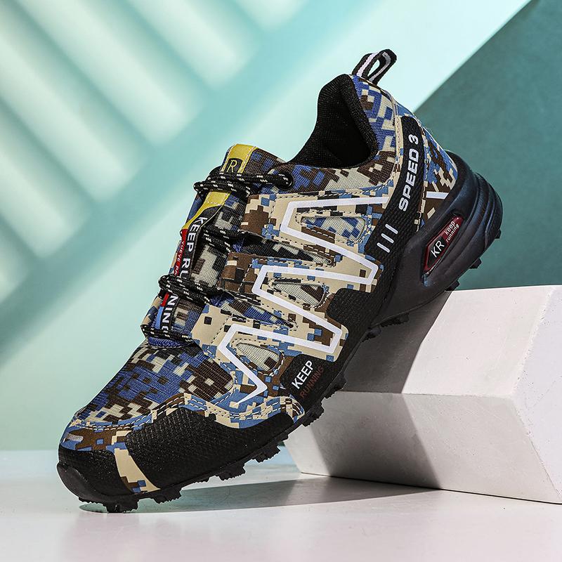 

Men Hiking Shoes Outdoor Trail Running Shoes Mesh Breathable Hiking Training Shoes Large Size 40-47 Casual Sports Jogging Shoes 42 коричневий
