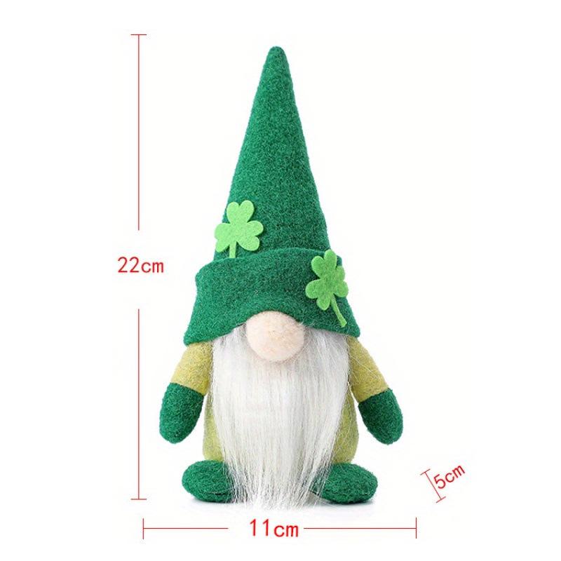 Faceless Rudolph Doll with Green Hat and Leaf - St. Patrick s Day and Christmas Decor