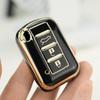 HIBEYO Key Fob Cover For Mitsubishi Eclipse Cross Outlander Sport Mirage G4 Lancer 2016- Key Case Cover For Mitsubishi Accessories With Keycha Smart