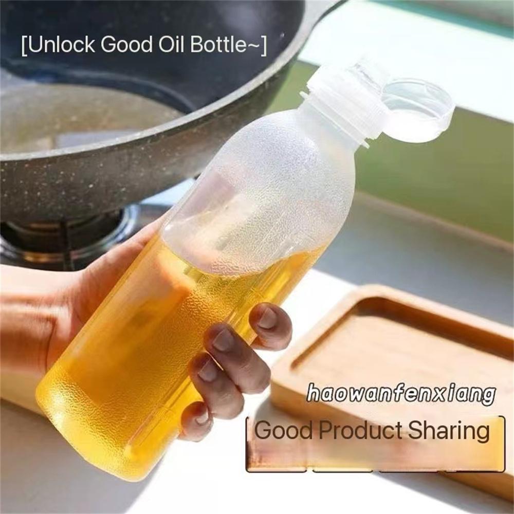 300ml 500ml Hitzebeständige Plastik Küchenölflasche Mit Quetschkontrollmechanismus Leere Haushaltsflasche