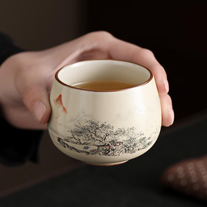 Buzhuo Ru Kiln Ceramic Master Tea Cup