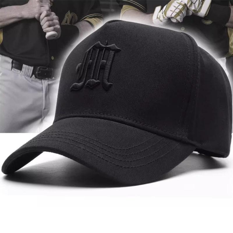 Black Big Head Circumference High Top Hat Men's Korean Style Brand Deepening Face Small Baseball Cap Spring and Summer Round Face Baseball Cap