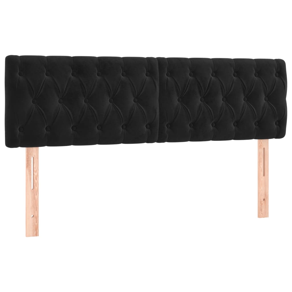 Box Spring Bed with Mattress Black 160 x 200 cm Velvet