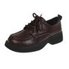 Leather platform British style lace-up small leather shoes women's shoes autumn 2025 new loafers college style shoes