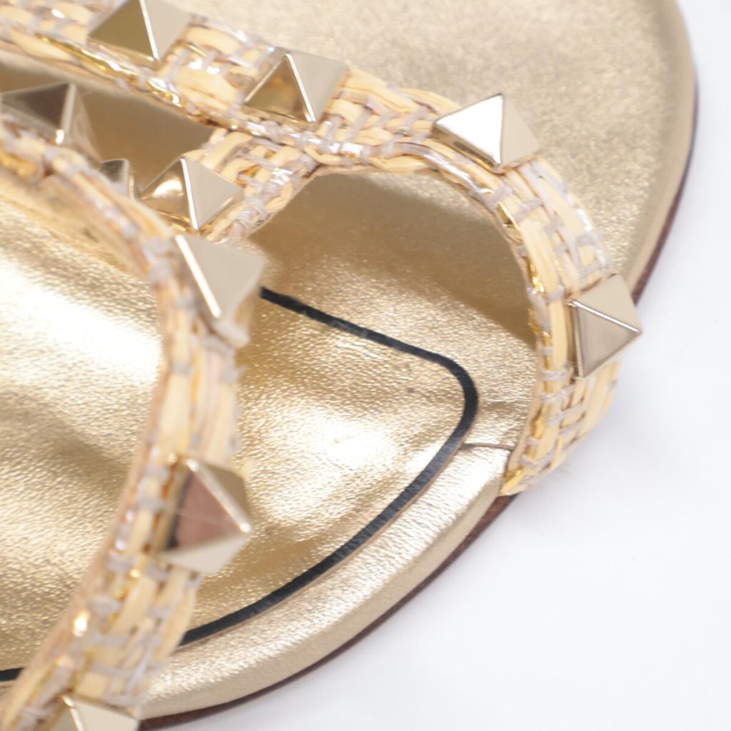 Valentino Garavani Rock Studs Sandals/ shoes 38 goldUsed