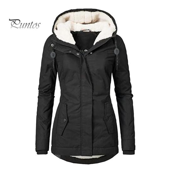 

Зимнее пуховое пальто с подкладкой, капюшоном и карманами, застежка-молния, парка с завязками, ветрозащитная, сохраняющая тепло, повседневная верхняя одежда для холодной погоды, куртка L чёрный