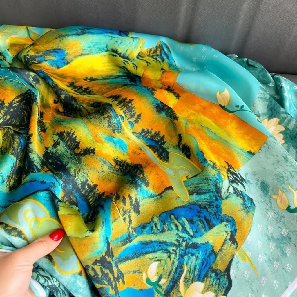 Modischer Schal Damen Sommer Sonnenschutz Mode Ausländischer Stil Strandtuch Damen Urlaubsstola Klimaanlagenschal Oberbekleidung Gazeschal