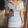 Camicia a quadri doppiopetto con revers