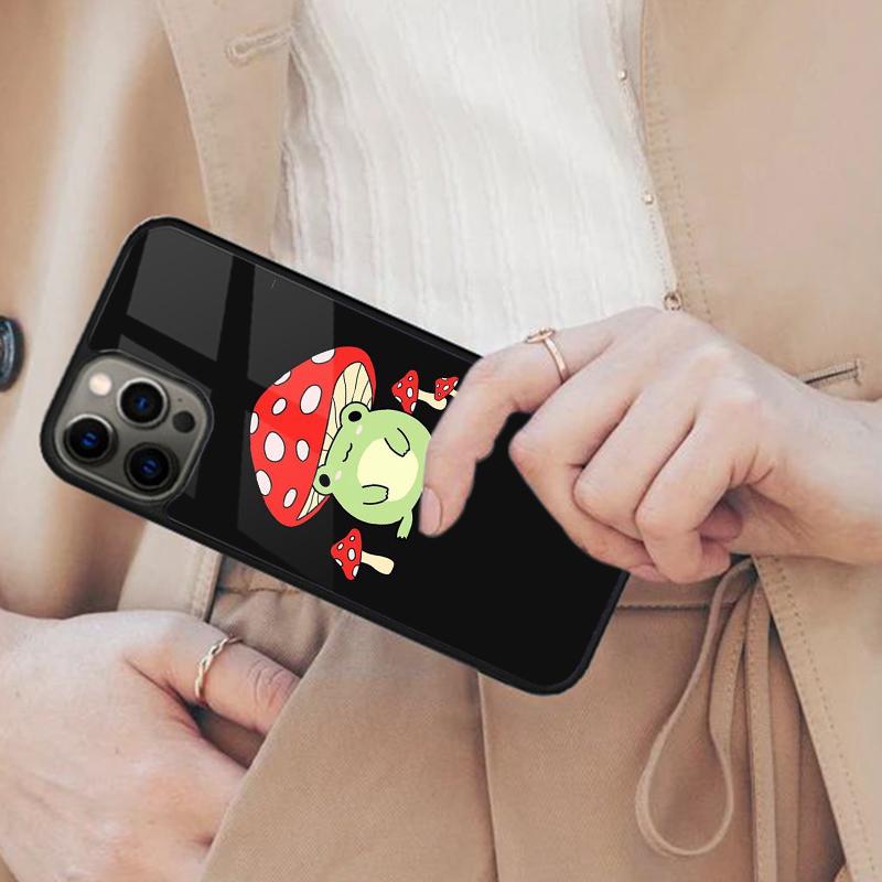 

Mint Green The Frog Mushroom Magnetic Phone Case For APPLE iPhone 17 Air 16 14 13 12 Pro Max 15 Plus Charge With MagSafe Cover iPhone 13mini