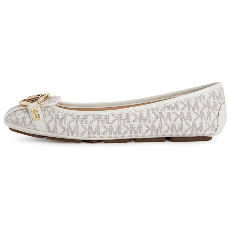 Michael Kors MK Logo Slip-On Mode Freizeit Schuhe Damen Sneaker Vanille-Weiß 49T8FUFR1B150