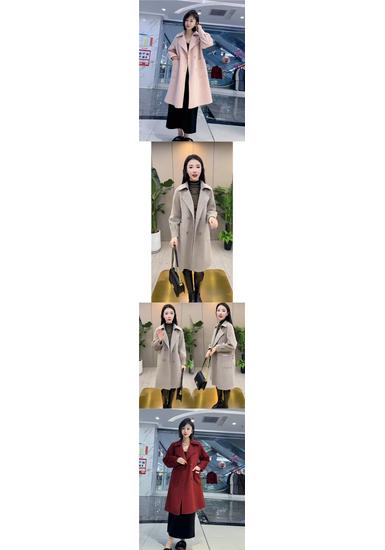 Elegant Long Woolen Coat - New Loose Mid-Length Outerwear for Autumn/Winter 2025