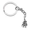 Merry Christmas Keychain Letter Charm Holiday Key Holder 28mm Ring