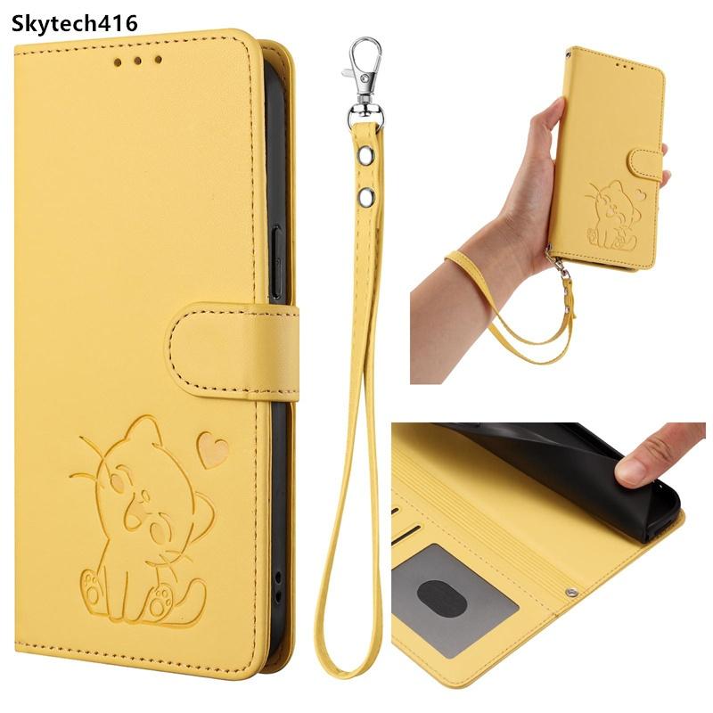 Case For Nothing CMF Phone 1 2 3 2A 3A Pro Flip Phone Casing Cute Cat Full Shockproof Protection Card Slot Leather Wallet Cover