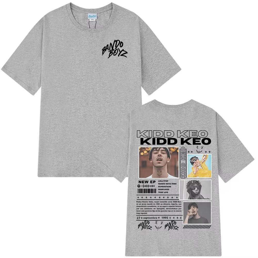 Rapper Kidd Keo Bando Boyz Tour 2025 Merch T-shirts Men's Women Fashion Hip Hop Street T-shirt Casual  Oversized T Shirts