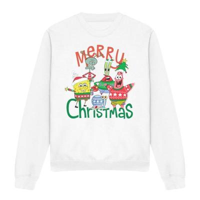 SpongeBob SquarePants Unisex Adult Merry Christmas Group Sweatshirt