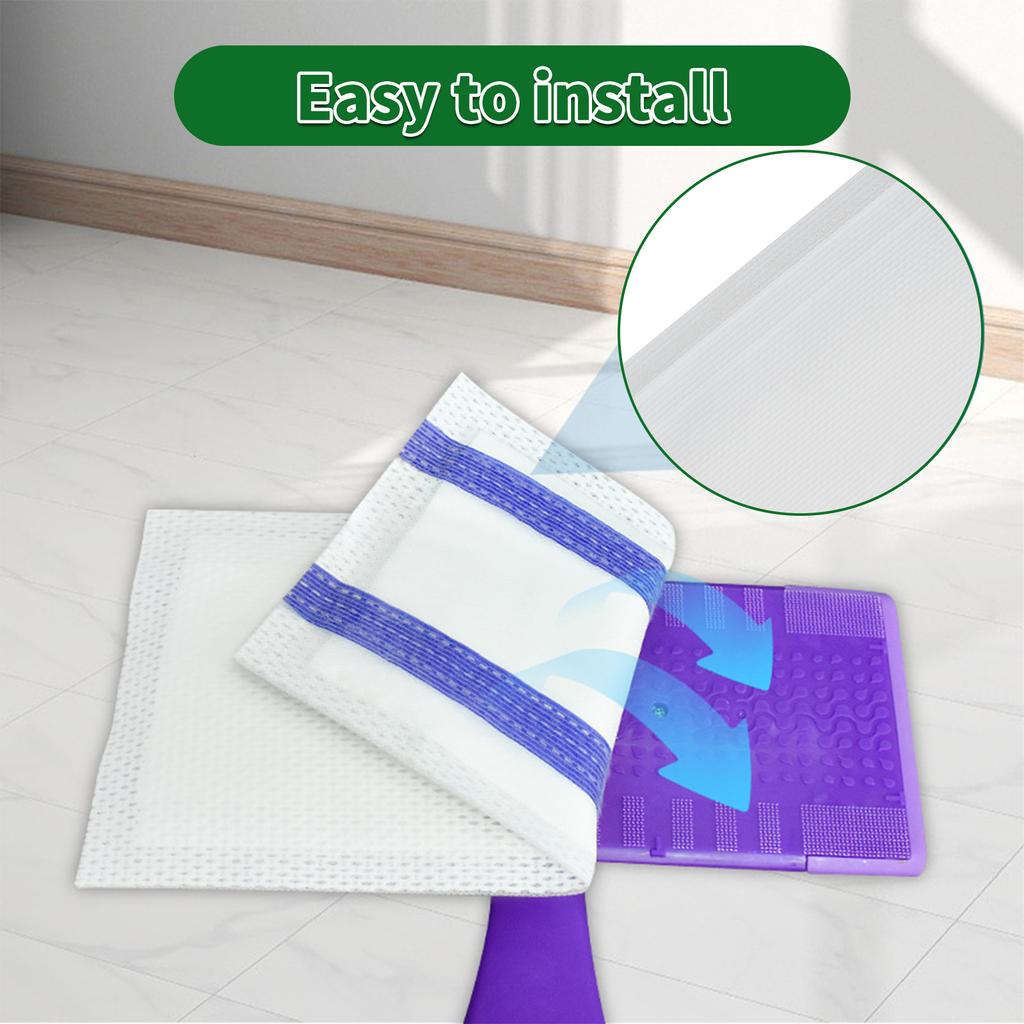 30Pcs Disposable Mop Pad Microfiber Water Absorbent Mop Cloth Head Replacements Kitchen Bathroom Floor Cleaning Cloth