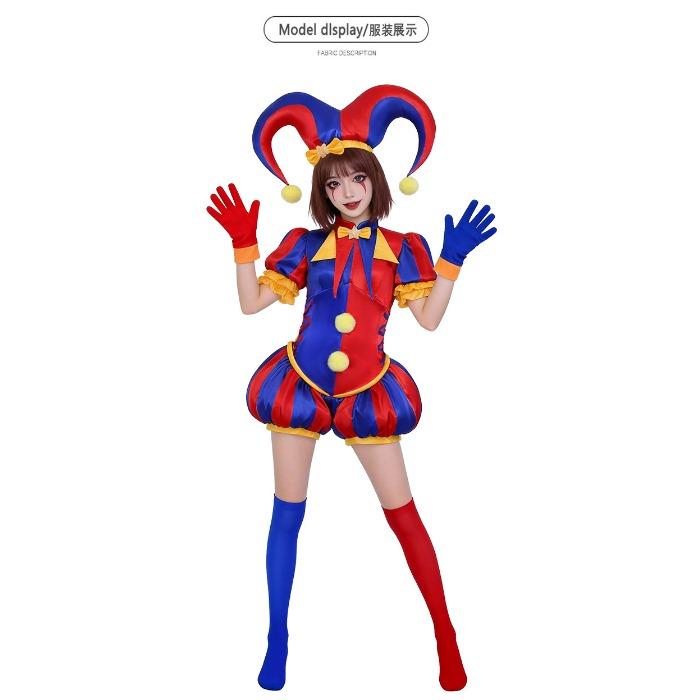 Magic Number Circus Clown Girl Cos Costume Pomni Pamni Costume Halloween Costume
