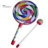6inch Lollipop Drums Kids Music Teaching Aid?Wooden Percussion Instrument Toy