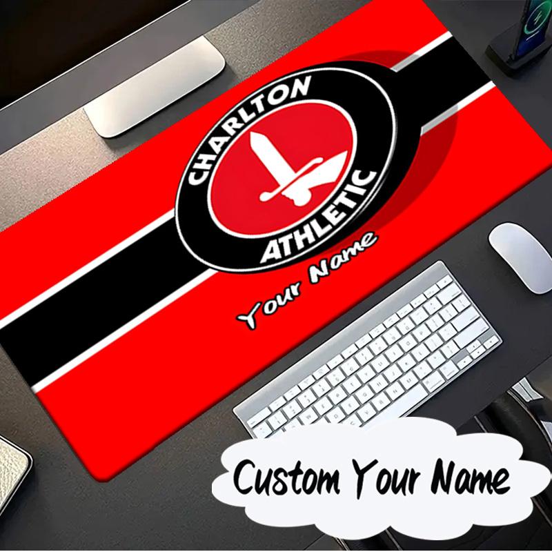 Custom Name Mouse pad Charlton FC Crest Mouse pad, Gaming Mouse Pad, keyboard pad, Desk Decor for computer notebook Fan Birthday Gift