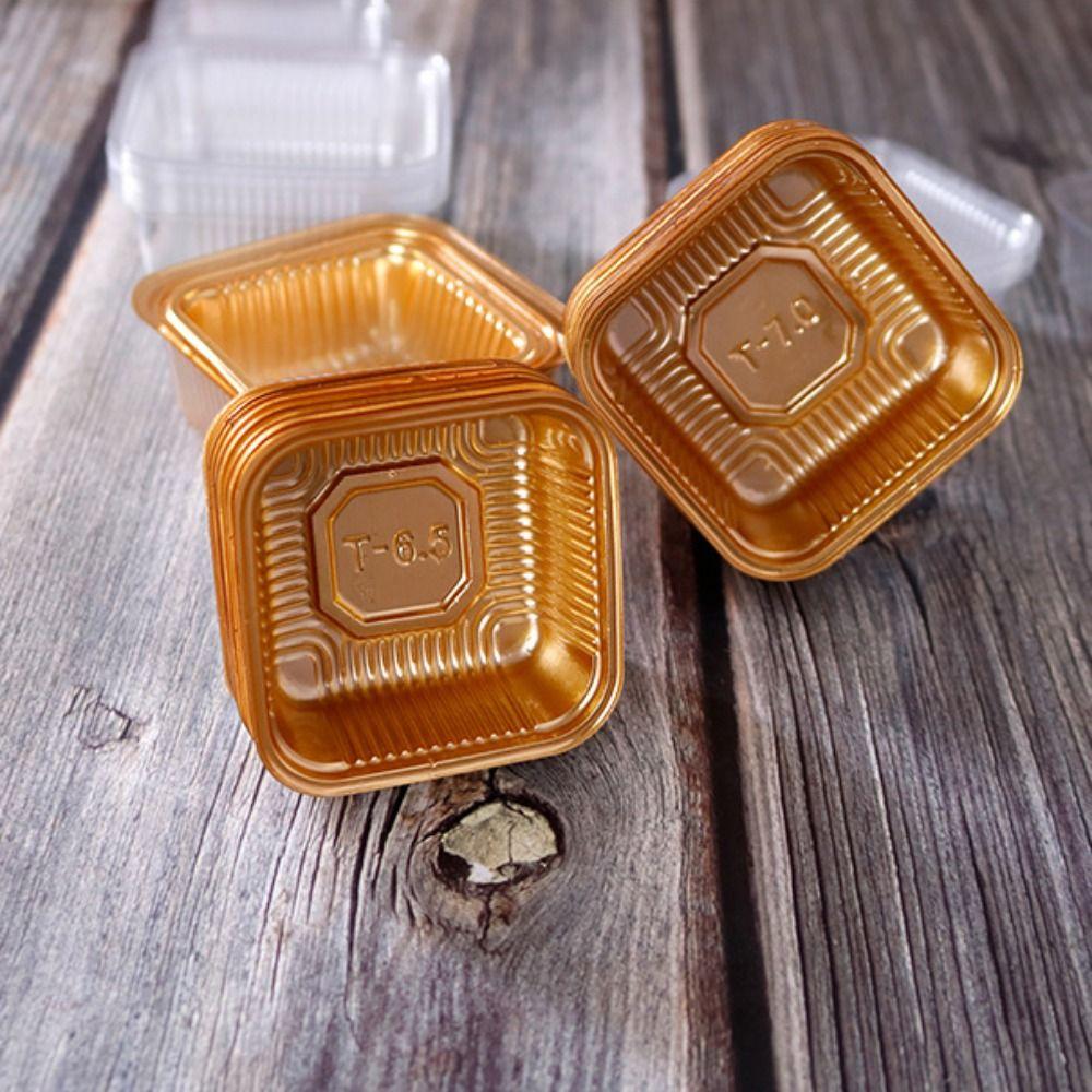 100PCS Plastic Mooncake Packaging Tray Thicken Dessert Plate Mooncake Plastic Inner Tray  Dim Sum