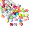 8 10 12 14 16mm Acrylic Round Beads Colorful Glossy Loose Spacer Beads For Handmade Bracelet Making DIY Jewelry Accessories