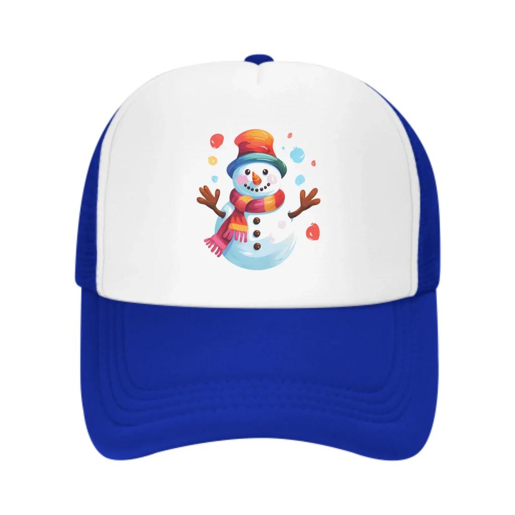 Winter Colored Snowman Summer Leisure Sports Daily Sun Hat Fishing Outdoor Mens and Womens Truck Caps Fashion