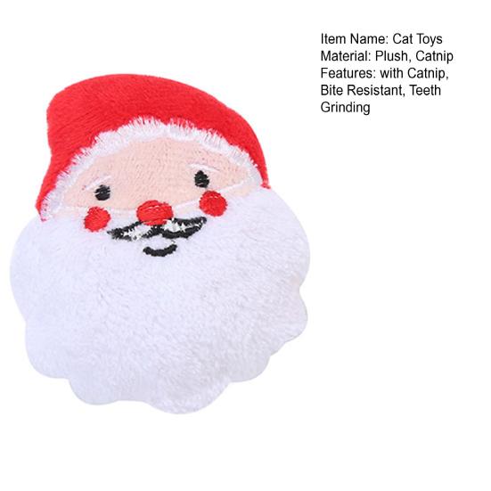 Toy Elk Xmas Santa Claus Design med kattemynte, bitebestandige tenner som sliper myk