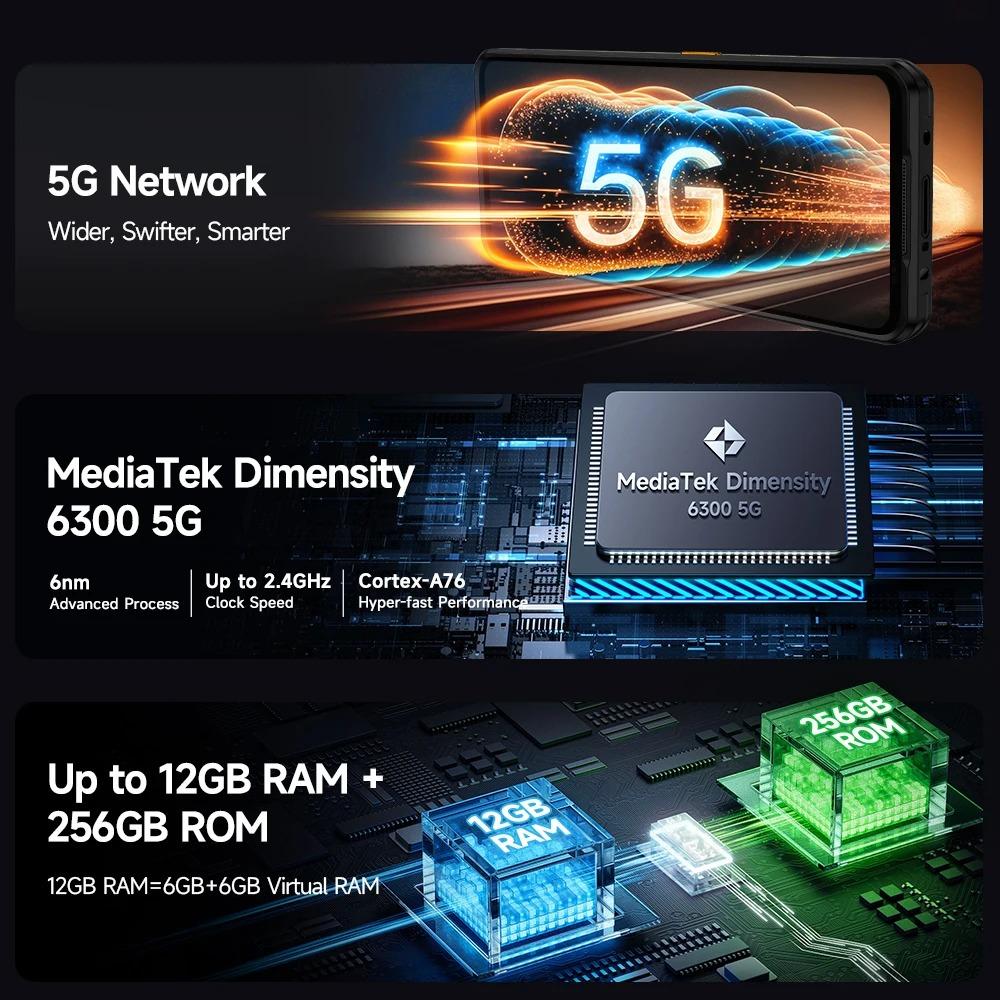 Ulefone Armor 25T Pro 5G Thermal Imaging Rugged Phone Android 15 33W 64MP Night Vision NFC Waterproof Smartphone  Global