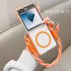 Für Magsafe Magnetischer Handgelenkriemen Handyhülle Für Samsung Galaxy Z Flip 7 6 5 4 3 Flip7 Flip6 Flip5 Flip4 Flip3 Transparente Hülle