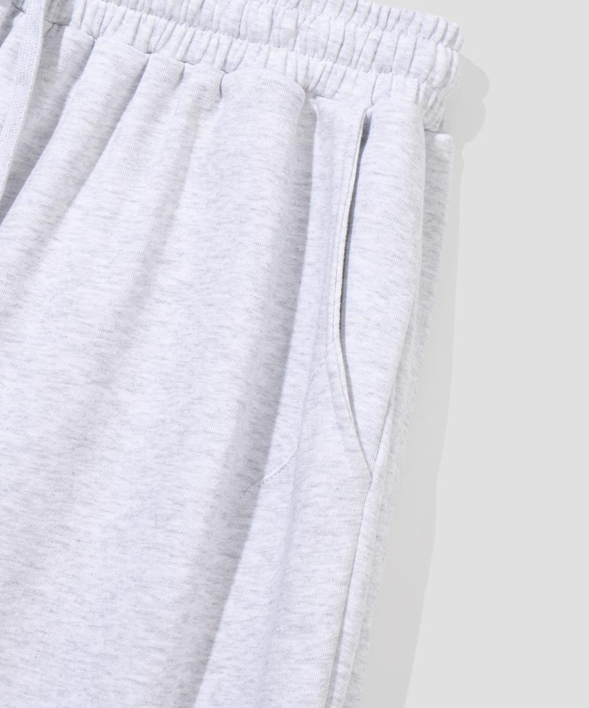 AGOD Side Tuck Sweat Bermuda Pants [White Melange]